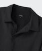MUSINSA STANDARD Relaxed Linen-Like Tunic Short Sleeve Shirt [Dark Grey]