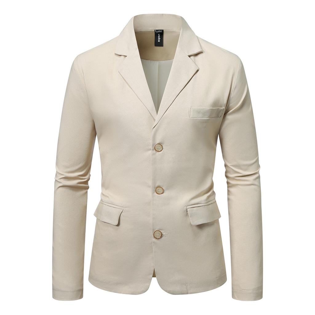 Мужской однобортный британский модный повседневный пиджак молодежный костюм