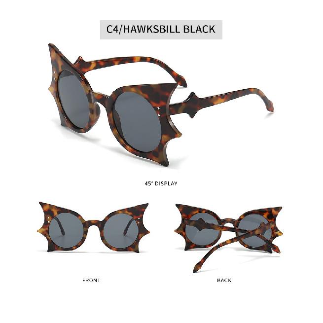 Bat-themed hip-hop sunglasses, quirky butterfly sunglasses, stylish sunglasses for parties and dancing