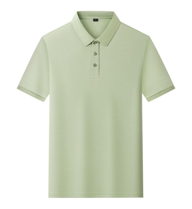 Женская и мужская однотонная футболка летняя с лацканами и короткими рукавами YG-2251/252