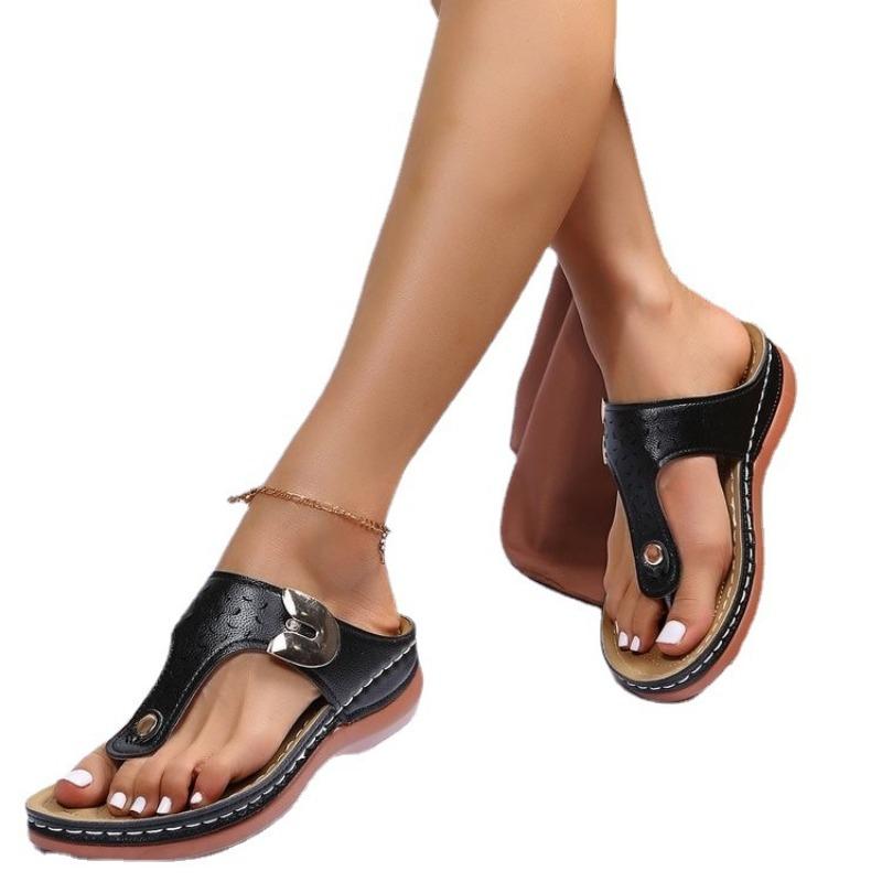 Тапочки Женская весенне-летняя модная обувь Туфли на танкетке Шлепанцы Пляжные тапочки