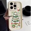 Чехол для телефона с принтом рождественской елки для iPhone 16 15 14 13 12 11 Pro Max X XR XS Max SE2 8 7Plus Ударопрочный силиконовый задний чехол