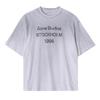 Acne Studio Cl0201 Бледно-серый меланж  92h  Футболка с логотипом Стокгольма обычного кроя с коротким рукавом