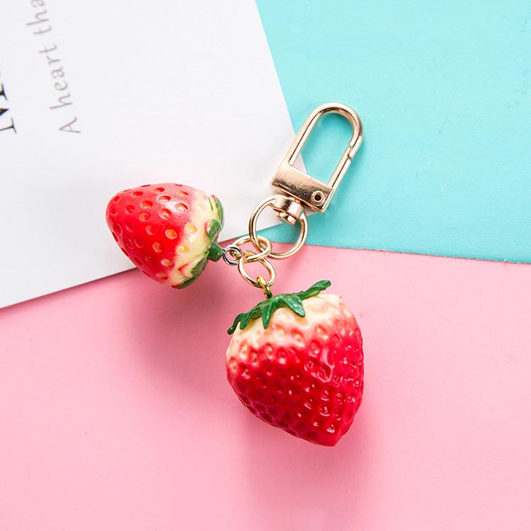 Strawberry Lover Keychain Pendant for Women