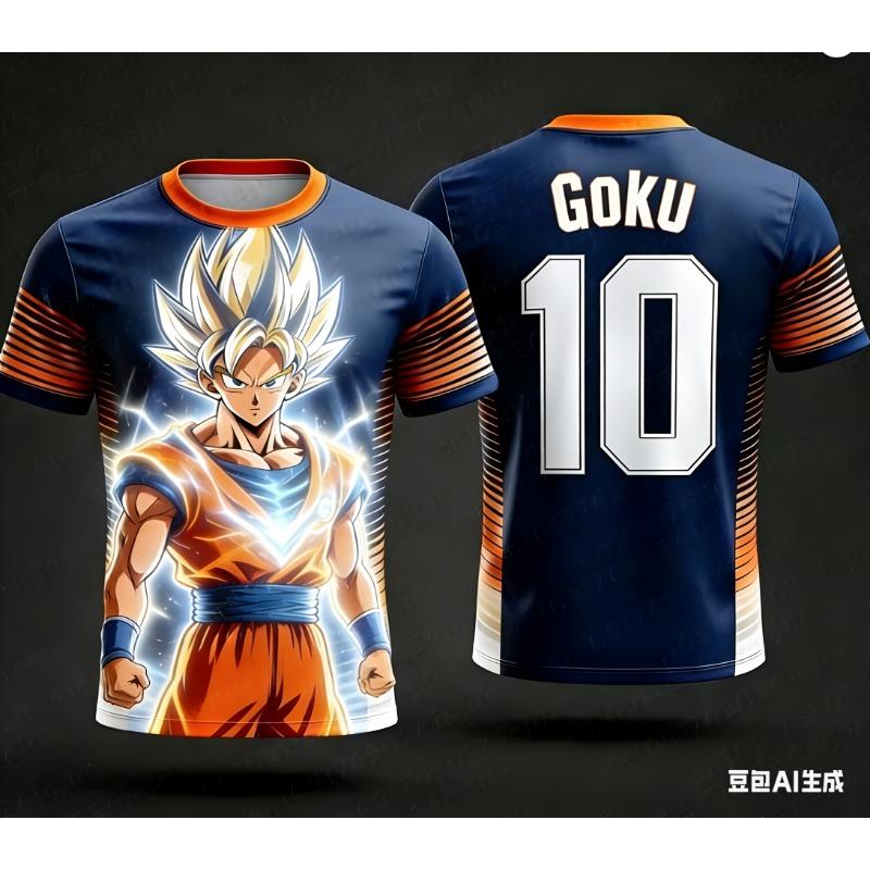 Дизайн Dragon Ball Лицензированная 3D-печатная футболка Дышащая Повседневная одежда Взрослые S-6XL Дети Goku Vegeta Trunks