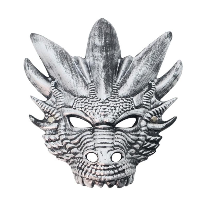 Dragon Head Mask for Women Men Masquerade Dragon Head Full Face Mask Halloween Animal Mask Halloween Cosplay Accessories