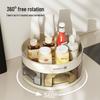 Вращающаяся кухонная полка для специй и органайзер для приправ - Многофункциональное угловое хранение для бутылок и банок