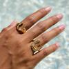 Yori Size 7 Stainless Steel Casting Horseshoe U-shaped Open Ring 18K PVD Plated Charm Daily Jewelry Accessories 2025 Gift