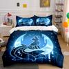 "Starry Fox Moonlight Decor Set" Bedding Set with 1 Duvet Cover 2 Pillowcases Single Double King Queen, Gift