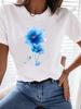 (Asian Size) Print  Trend Watercolor Cute Women Tee Top T Shirt Woman Fashion Female Short Sleeve Clothing Graphic T-shirts