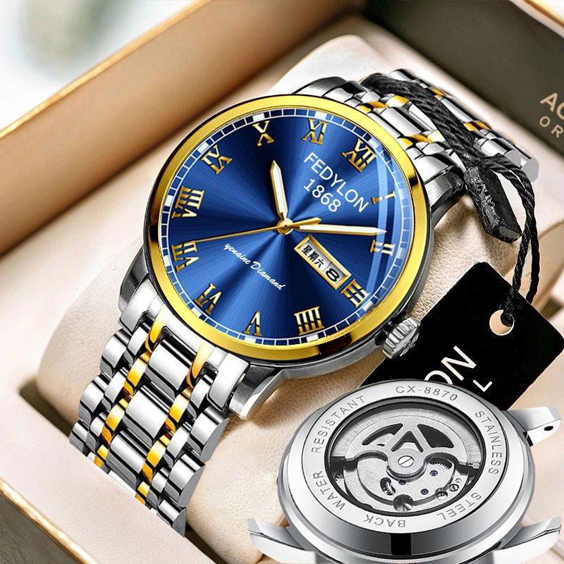 Новые мужские часы полностью автоматические немеханические часы с календарем и турбийоном водонепроницаемые светящиеся модные студенческие мужские часы