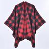 New Imitation Cashmere Women's Shawl Warm Split Cape Travel Four Seasons Double-sided Outer Scarf Cape