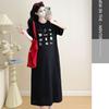 Lazy wind dress 2026 new women's summer casual loose large size short-sleeved t-shirt skirt summer maternity skirt