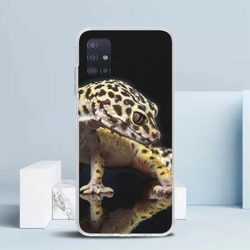 Lizards Geckos Soft Cover for Samsung Galaxy A12 A22 A32 A52 A72 A02S Phone Case Note 20 Ultra 10 S10 Plus A51 A71 A50S A20S A10