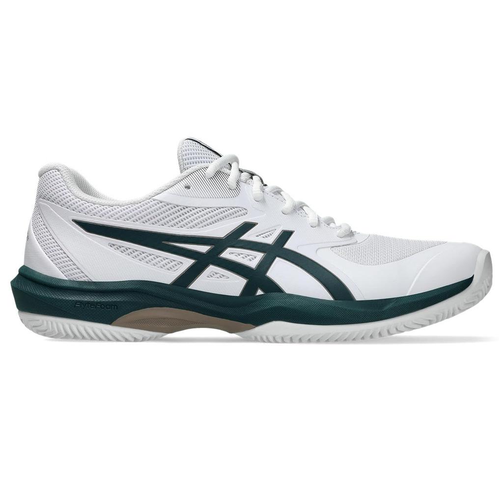 ASICS GAME FF Tennis Size 100 Size 2E CLAY/OC Shoes, 1041A490, Men's, (White/Saxon Green), 25.0 cm,