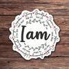 1PC I Am Affirmation Sticker | Inspirational Bible Sticker Pack For Journals And Laptops | Waterproof Sticker For Water Bottles And Cars