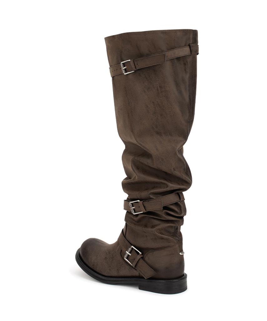 Negative Three Knee-High Slouchy Boots_Washed Brown