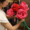 Букет Красных Роз Модный DIY Искусственная Цветочная Ветка Занавесная Пряжка Имитация Розы Подарок для Девушки и Мамы