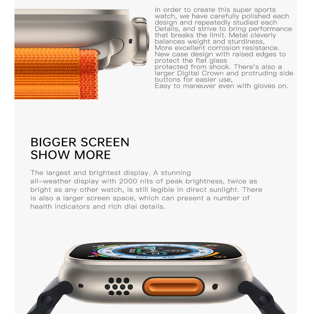 YurKem Смарт-часы Ultra 8 для мужчин и женщин, умные часы с беспроводной зарядкой, Bluetooth-звонки, пульсометр, водонепроницаемые для IOS, Android-телефона