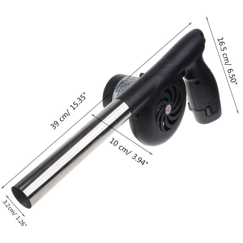 BBQ Fan Electric Blower Starter for Charcoal 5000R Rechargeable with 2x Air Duct