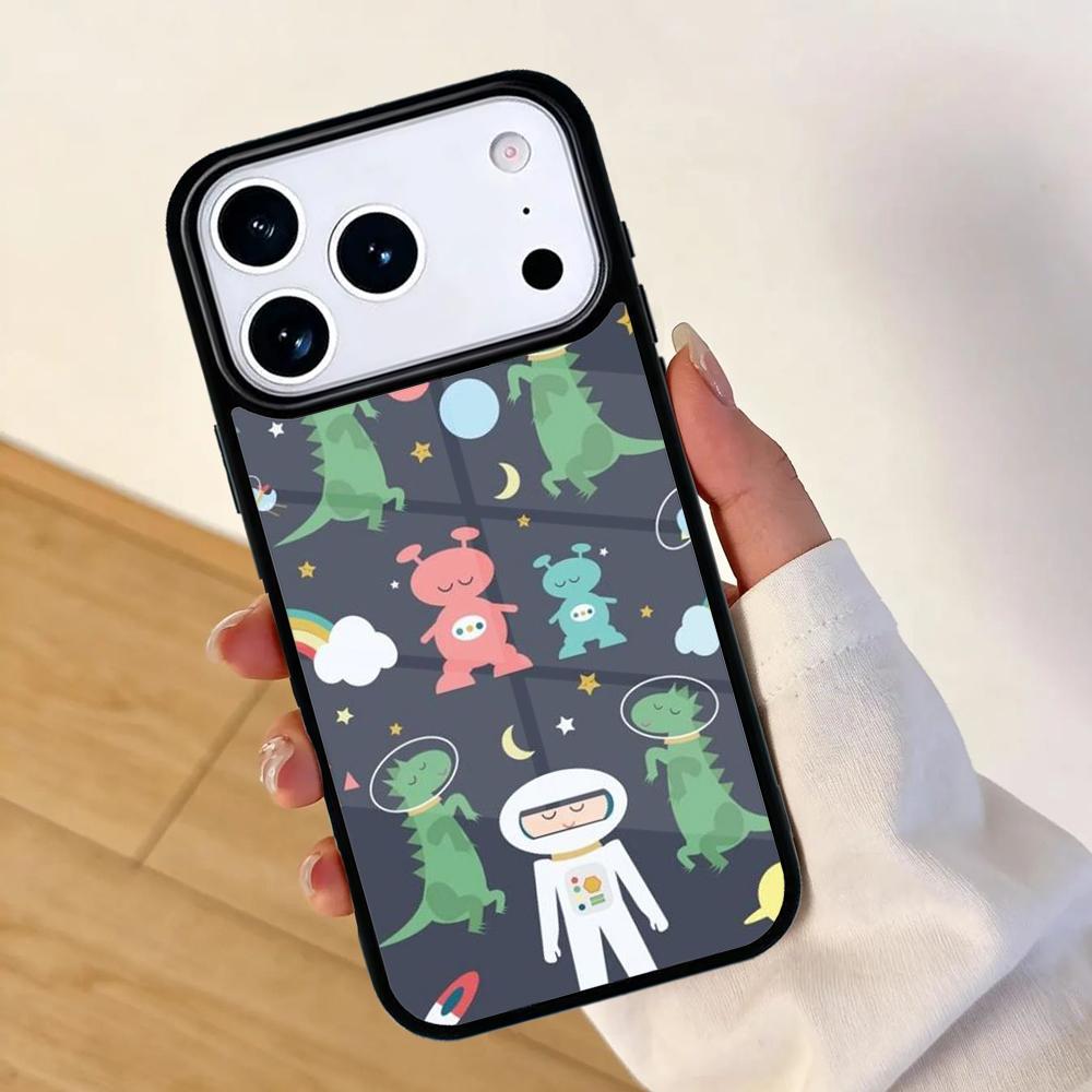 Astronaut Space alien Mobile Phone Case for IPhone 17 AIR 16pro Max 15 14 13 12 11 Bumper Cover