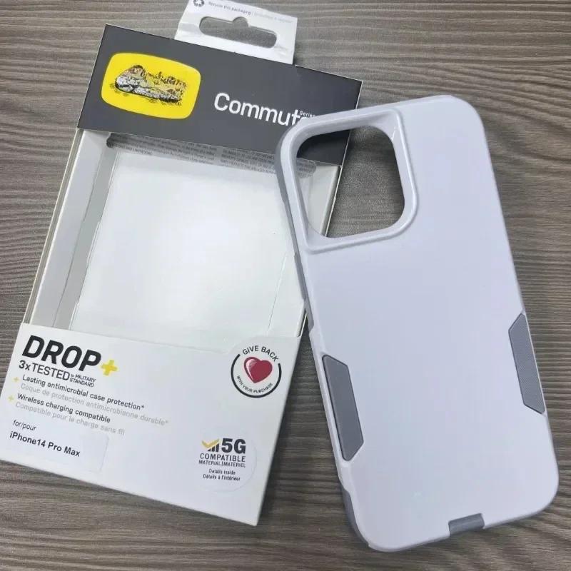 Роскошный модный прочный бронированный чехол Commuter Series для iPhone 15 Pro Max 14 13 12 11, жесткий однотонный ударопрочный защитный чехол
