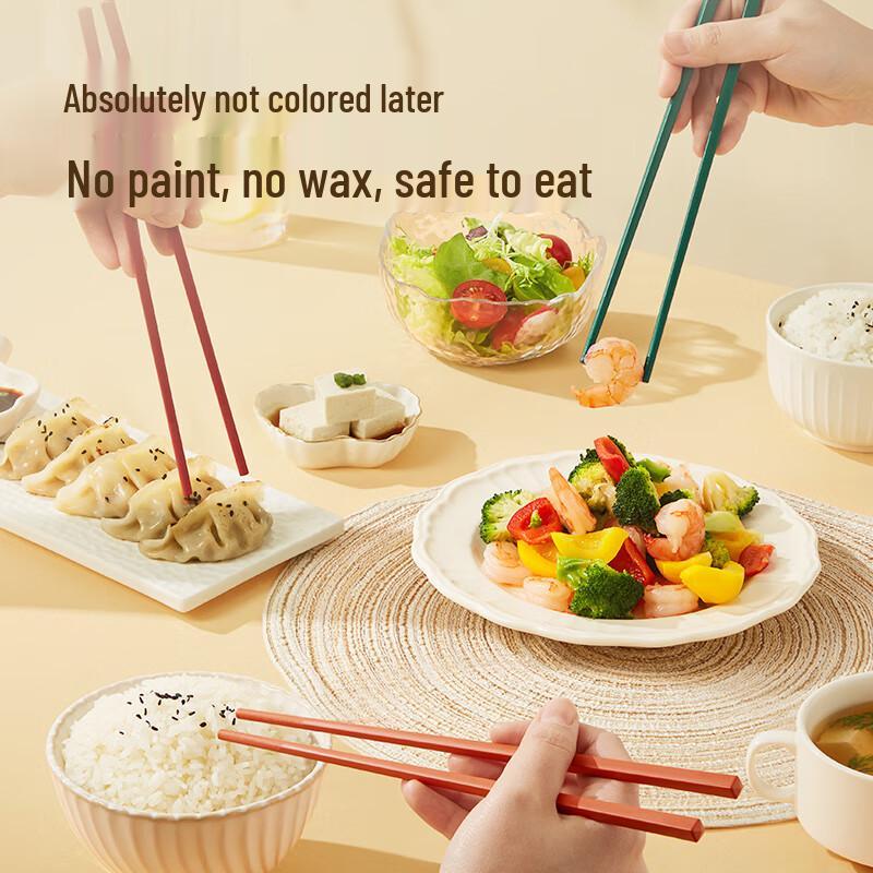 Chui Da Huang Colorful Anti-bacterial Nordic Chopsticks, 5 Pairs