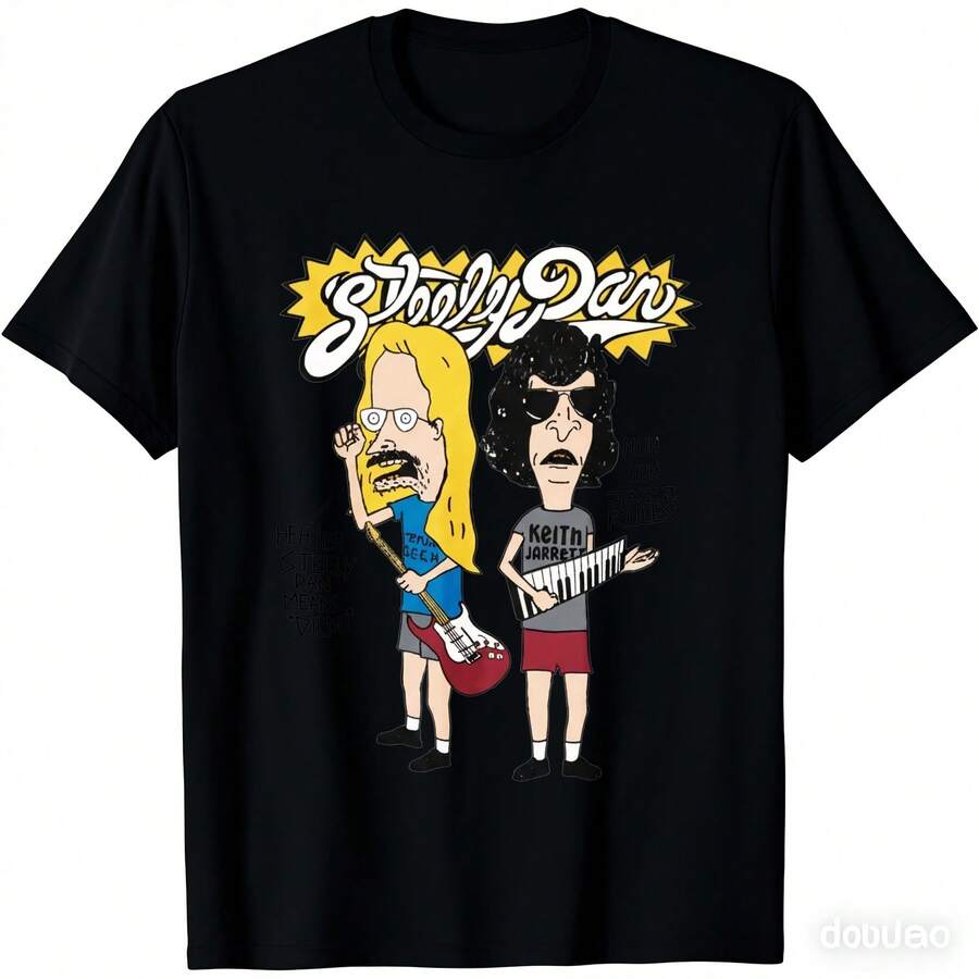 Steely Dan Official Band Graphic TShirt White Music Fan Gift With Donald Fagen Walter Becker