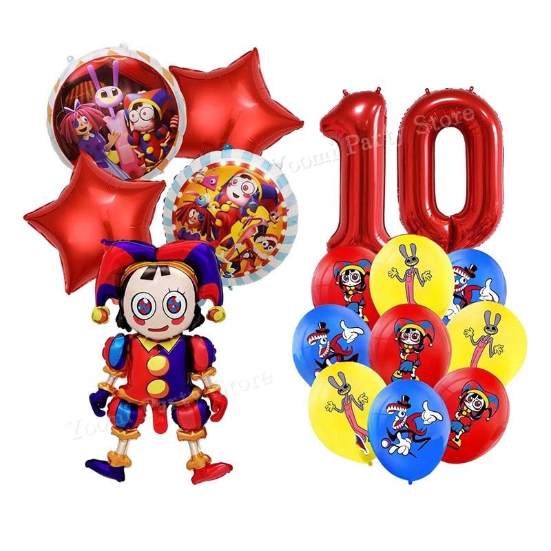 Amazing Tableware Birthday Party Decoration Digitaled Circus Balloon Banner Cake Topper Party Supplies Baby Shower decor gifts
