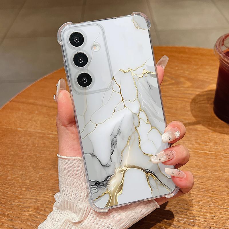 Чехол с мраморным узором для Samsung Galaxy S26 S25 S24 S23 Ultra S22 S26 Plus S21 S24 S25 FE, прозрачный, противоударный, мягкий, из ТПУ
