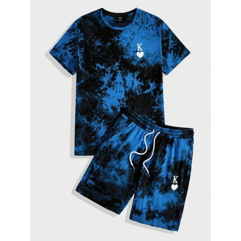 Летние повседневные мужские шорты с 3D черно-белым принтом, мужские футболки и шорты, комплект, городская уличная мужская мода, короткие рукава