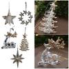 Рождественский орнамент прозрачный акриловый кристалл блестки олень дерево колокольчик звезда венок кулон праздник