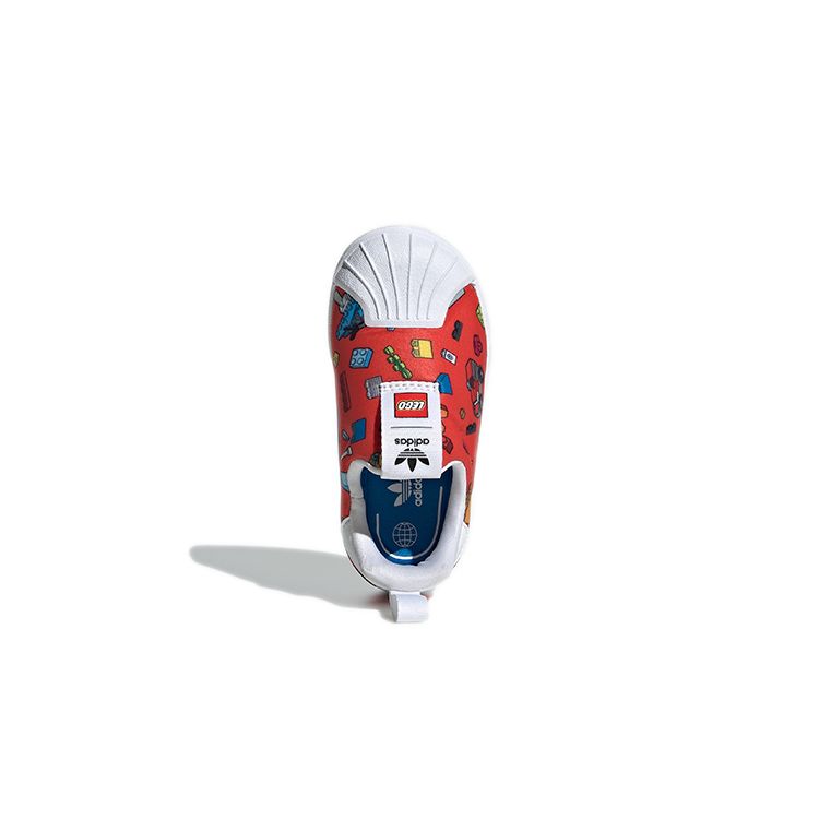 LEGO x adidas Superstar 360 I Кроссовки для малышей с принтом по всей поверхности, красные/облачно-белые GX3287