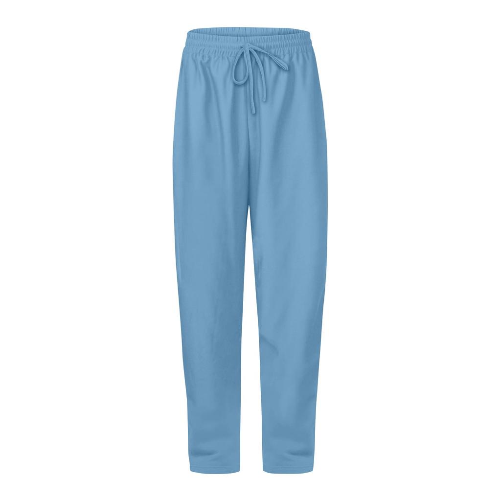 Женские зимние спортивные штаны, однотонные повседневные брюки, женские флисовые спортивные штаны, широкие прямые брюки