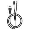 Магнитный USB-кабель для зарядки 2-в-1 для наушников с 2 контактами / для умных часов с 4 контактами Быстрая зарядка Портативный