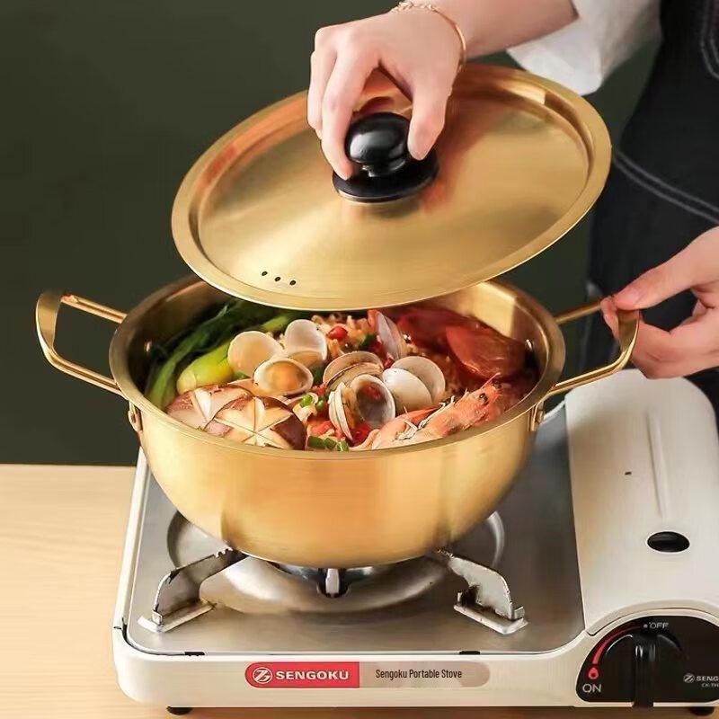 Горшок для рамена Yoshida Craftsman из золотой нержавеющей стали