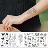 Butterfly Tattoo Stickers: Small, Fresh, Waterproof, Retro Black & White, Temporary Hand Designs