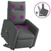VidaXL Reclining Massage Armchair Dark Grey Fabric 3324060
