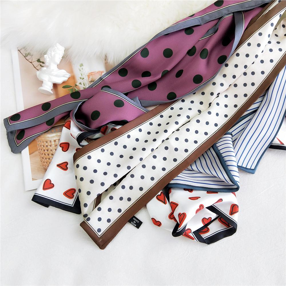 Pingjiao New Style Spring And Autumn Professional Decoration Versatile Small Silk Scarf Women'S Scarf Narrow Long Hair Strap Tie Bag Belt