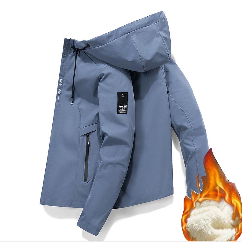 Весенне-осенняя мужская повседневная мужская толстовка с капюшоном на молнии, ветрозащитная куртка, мужская спортивная рабочая куртка для кемпинга на открытом воздухе