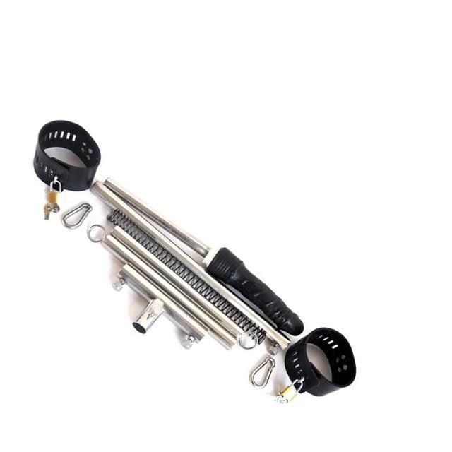 Stainless Steel Leg Spreader Bar Black Dildo  Device  Restraints Spreader Bars