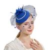 Top Hat Hair Accessories Faux Pearls Feather Flower Veil Decor Dance Headdress Fascinator Headpiece Fashion Accessory