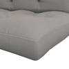 Seat And Back Padded Pallet Cushion Set Light Grey