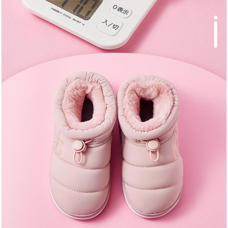 Детские хлопковые тапочки зимнего сезона, милые теплые домашние хлопковые тапочки для мальчиков и девочек, сумка для снега и детские зимние ботинки