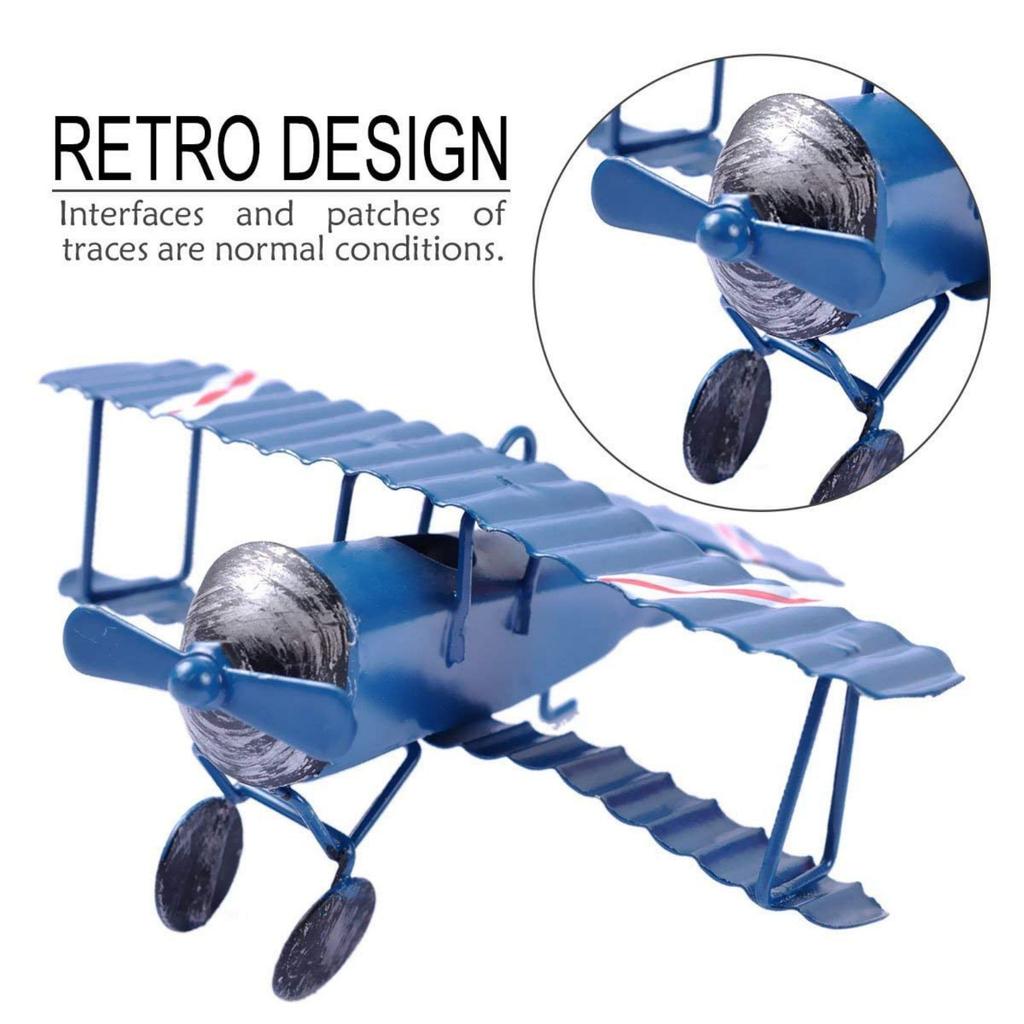 Ретро железная маленькая модель самолета, украшения, креативный железный маленький самолет, поделки, украшения для дома
