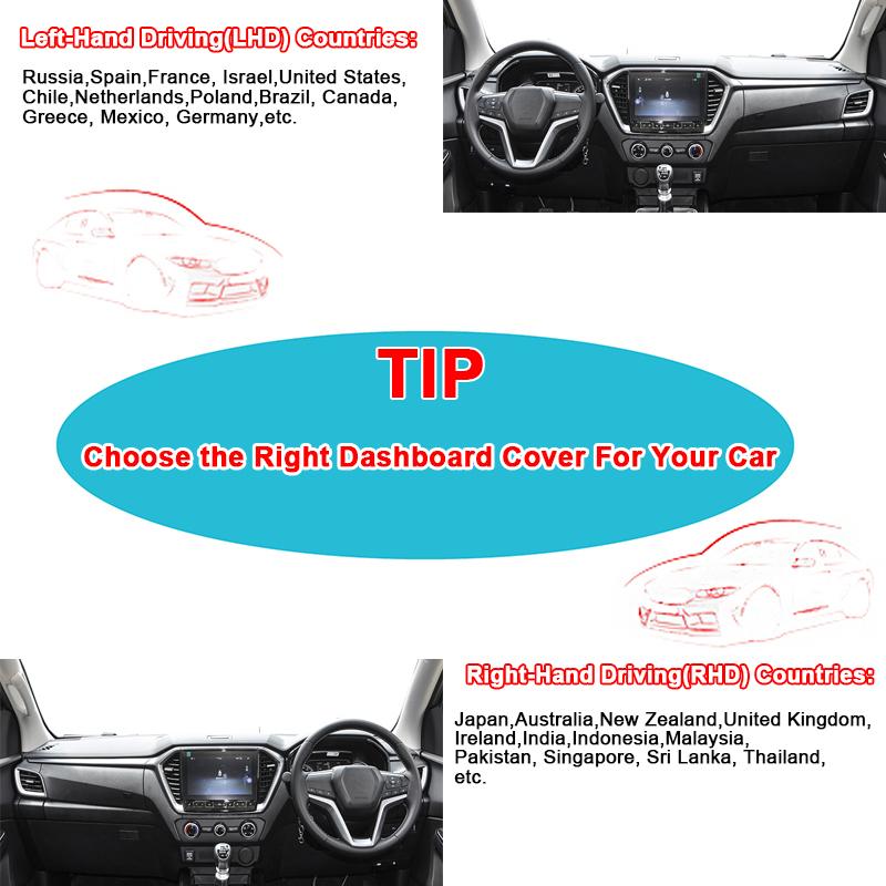 For Isuzu D-Max DMax D Max 2024 Car Dashboard Cover Dash Mat Flannel Suede Polyester Carpet Cape Protector Shade