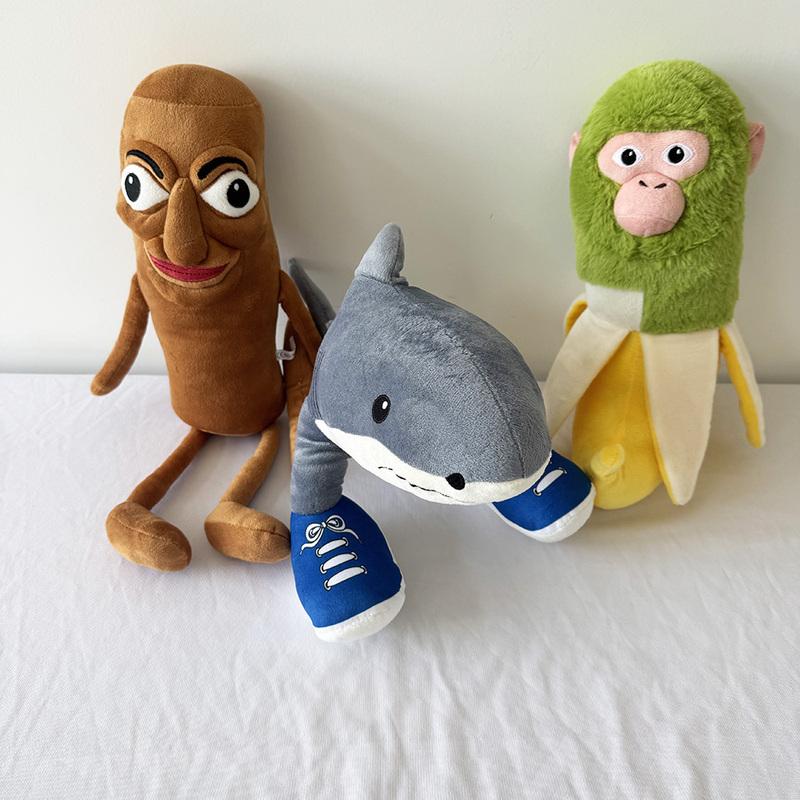 Tung C Toy Tralalero Tralala Shark Plush Doll Cute Plush Sharks Wear Blue Shoes Stuffed Pillow Toy Holiday Gifts