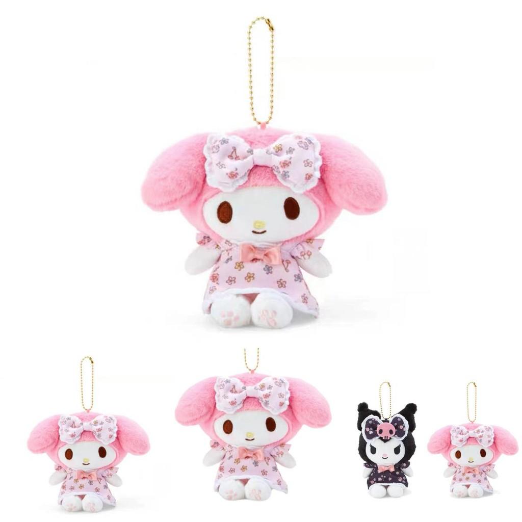 Очаровательное платье с цветочным принтом Куроми, плюшевая вешалка Sanrio, новый японский стиль, коллекционное