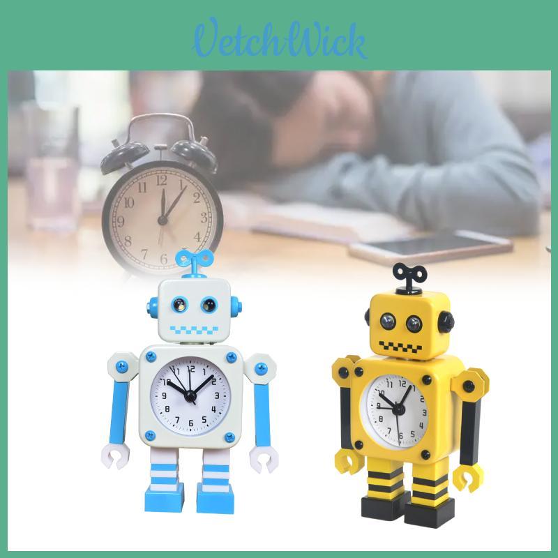 Kids Cartoon Alarm Clock Battery Powered Quartz Movement For Bedroom And Lounge