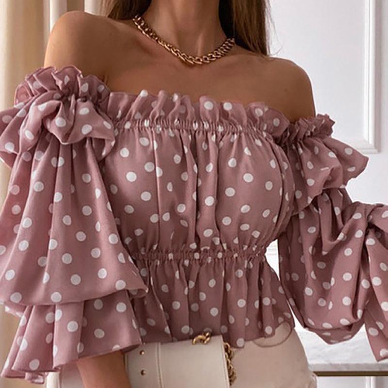 BITCED Женская летняя модная плиссированная рубашка на одно плечо